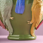 Green Vase, Parrots