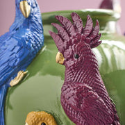 Green Vase, Parrots