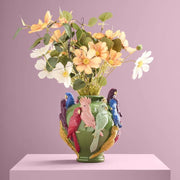 Green Vase, Parrots