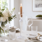 Vintage Style Glass Candlestick Holder