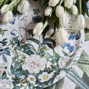 Blue Flower garden round tray Ø38, made of Nordic Birch