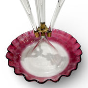 Victorian Cranberry Glass Epergne, Late 19th Century