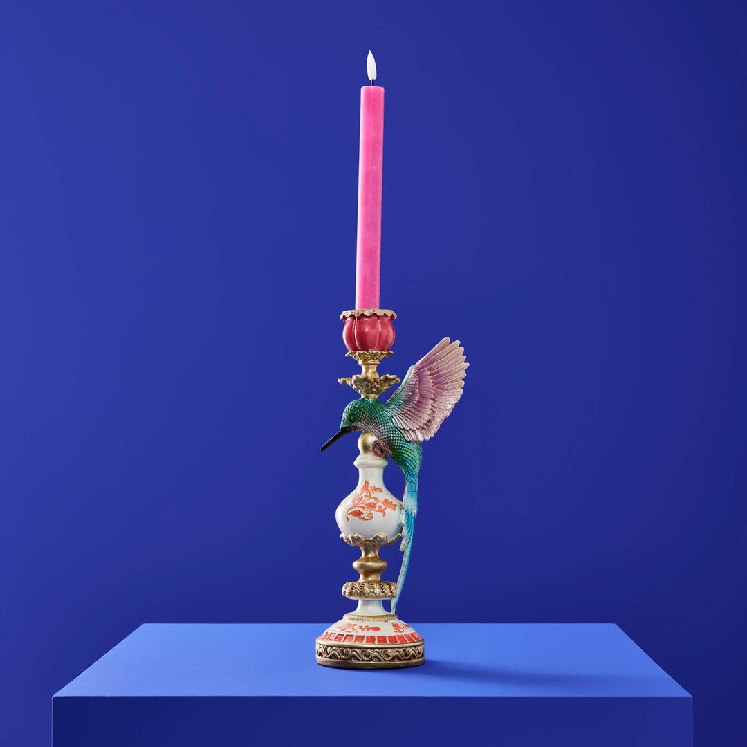 Candle Holder Hummingbird Polyresin