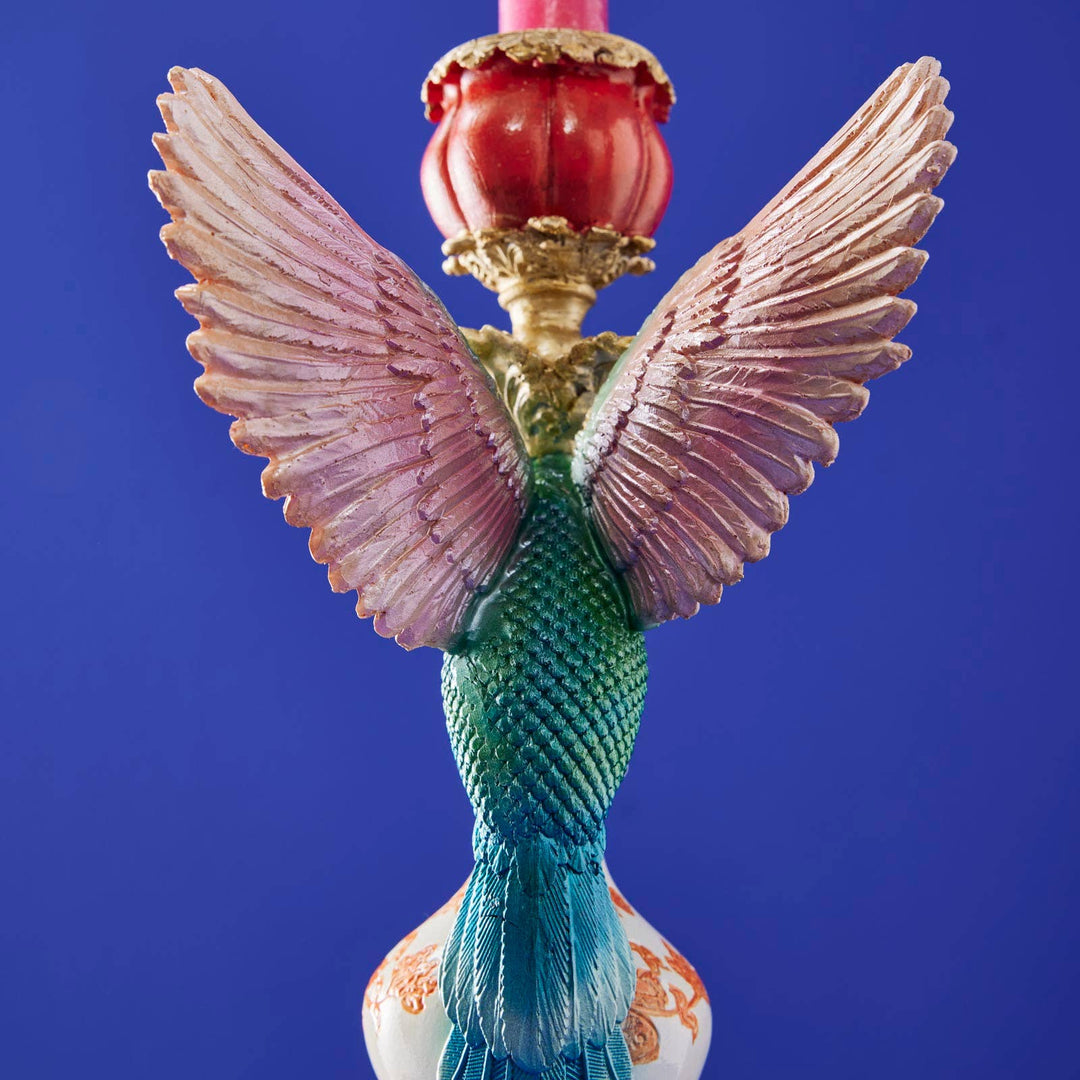 Candle Holder Hummingbird Polyresin