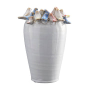 White Birds Vase, Stoneware