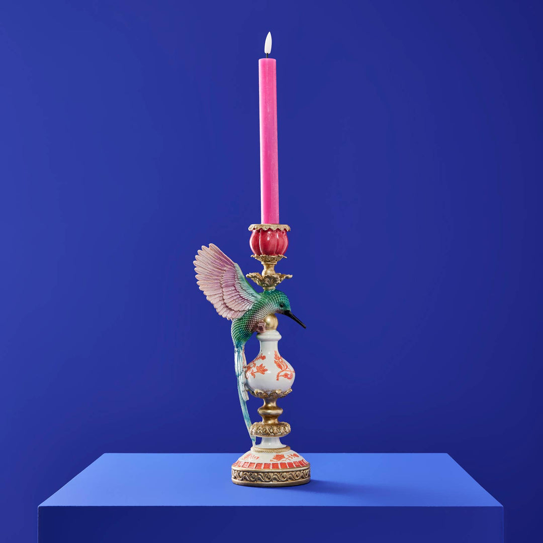 Candle Holder Hummingbird Polyresin