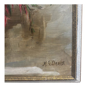 Romance en Fleurs, Signed French Floral Oil Painting