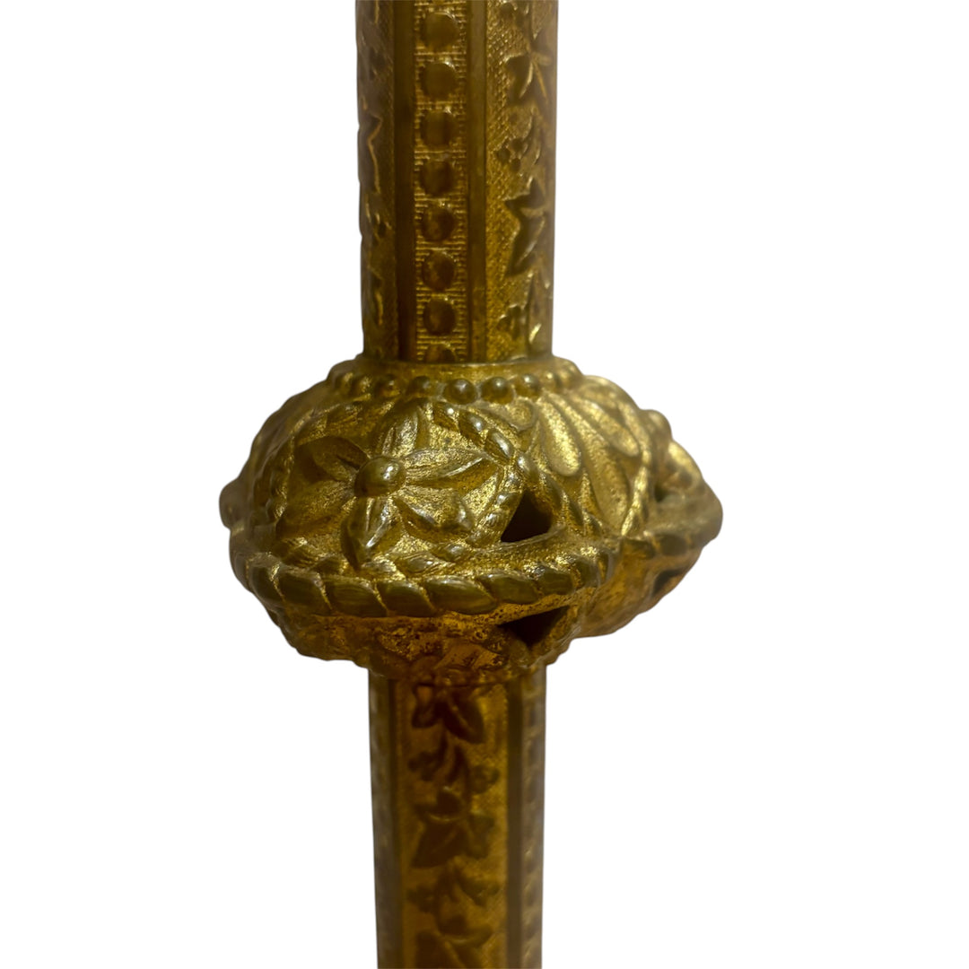Pair of Continental Antique Gilt Pricket Candlesticks, Circa 1900