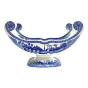 Rare Spode Rome Blue & White Limited Edition Pedestal Cheese/Fruit Cradle