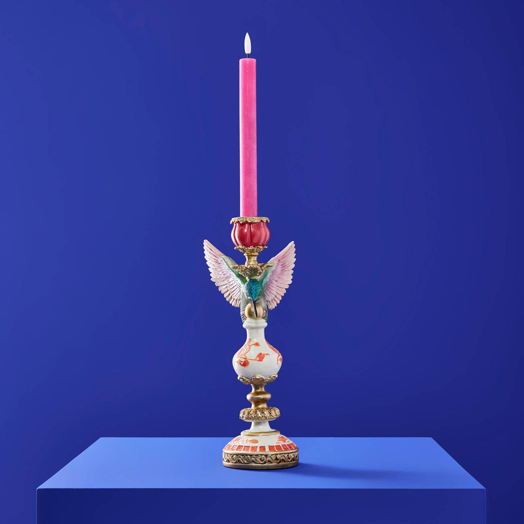 Candle Holder Hummingbird Polyresin