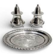 Vintage Silver Plated Cruet Set with Tray and Presentation Box