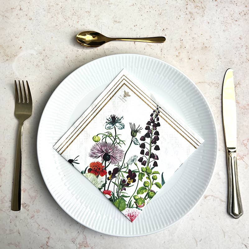 A Flower garden FSC Paper napkins- made in Europe