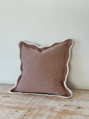 Chloe Dusty Pink Scalloped Edge Cushion