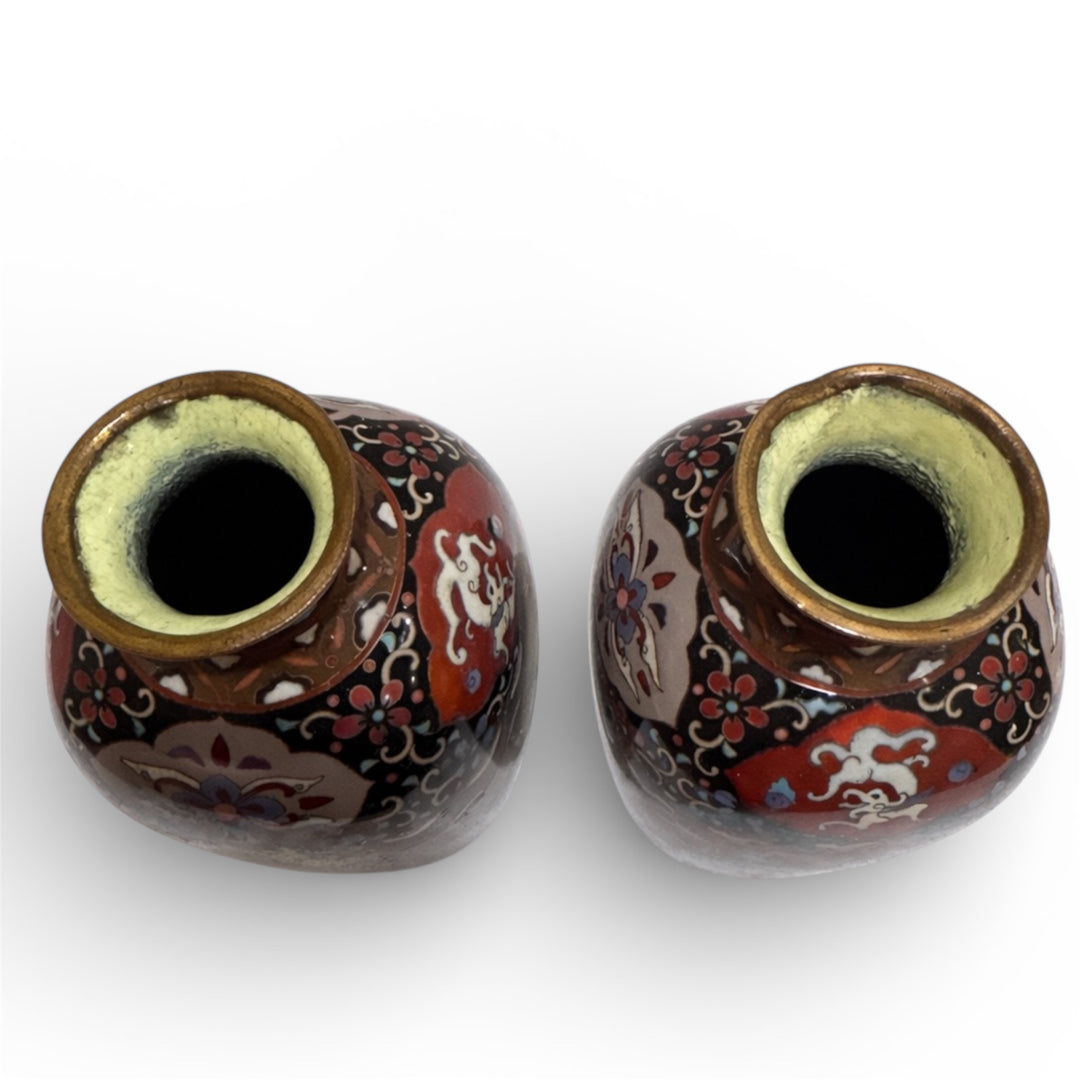 Pair of Japanese Cloisonné Vases