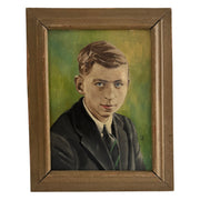 1947 Oil Portrait of a Young Gentleman, Signed FN, Oil on Board