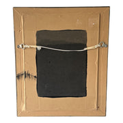 Vintage Reverse Glass Painting in the Verre Églomisé Style, Signed and Dated