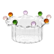 Crown Shaped Glass Bowl, Yogurt / Salad Bowl
