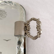 Vintage Italian Etched Glass Vanity or Drinks Tray, Mid-20th Century