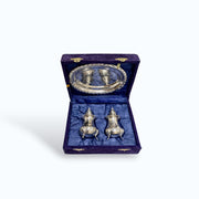 Vintage Silver Plated Cruet Set with Tray and Presentation Box