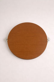 Vintage Round Italian Etched Glass Vanity or Drinks Tray, Mid-20th Century