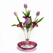 Victorian Cranberry Glass Epergne, Late 19th Century