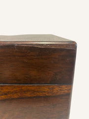 Antique Rosewood & Silver Plate Vanity Box c.1900