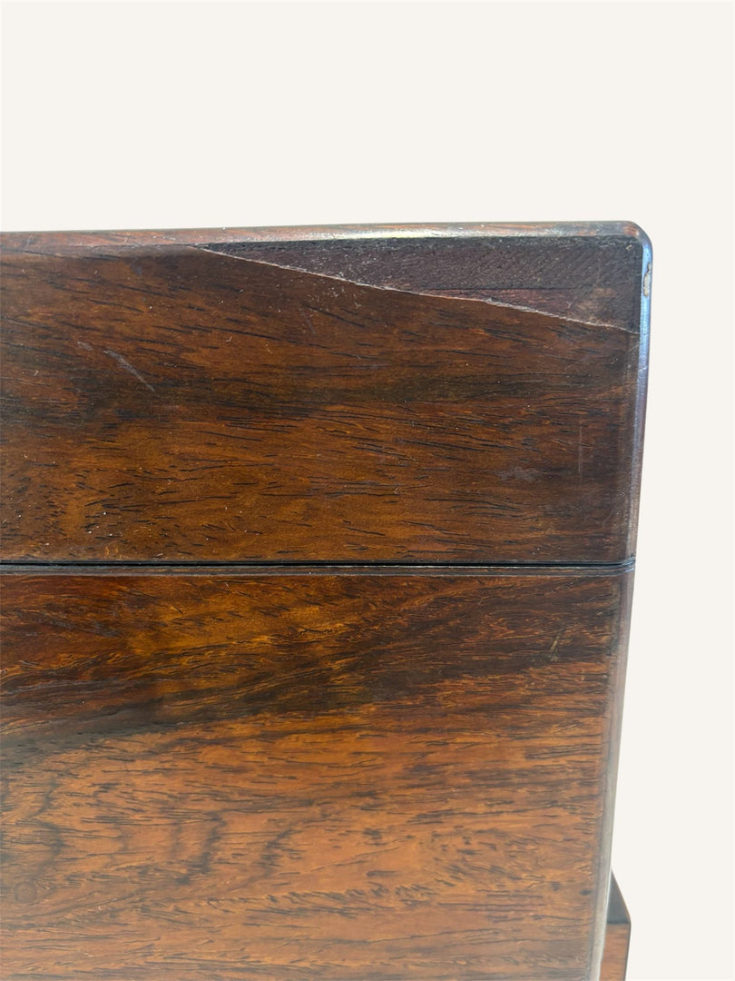 Antique Rosewood & Silver Plate Vanity Box c.1900