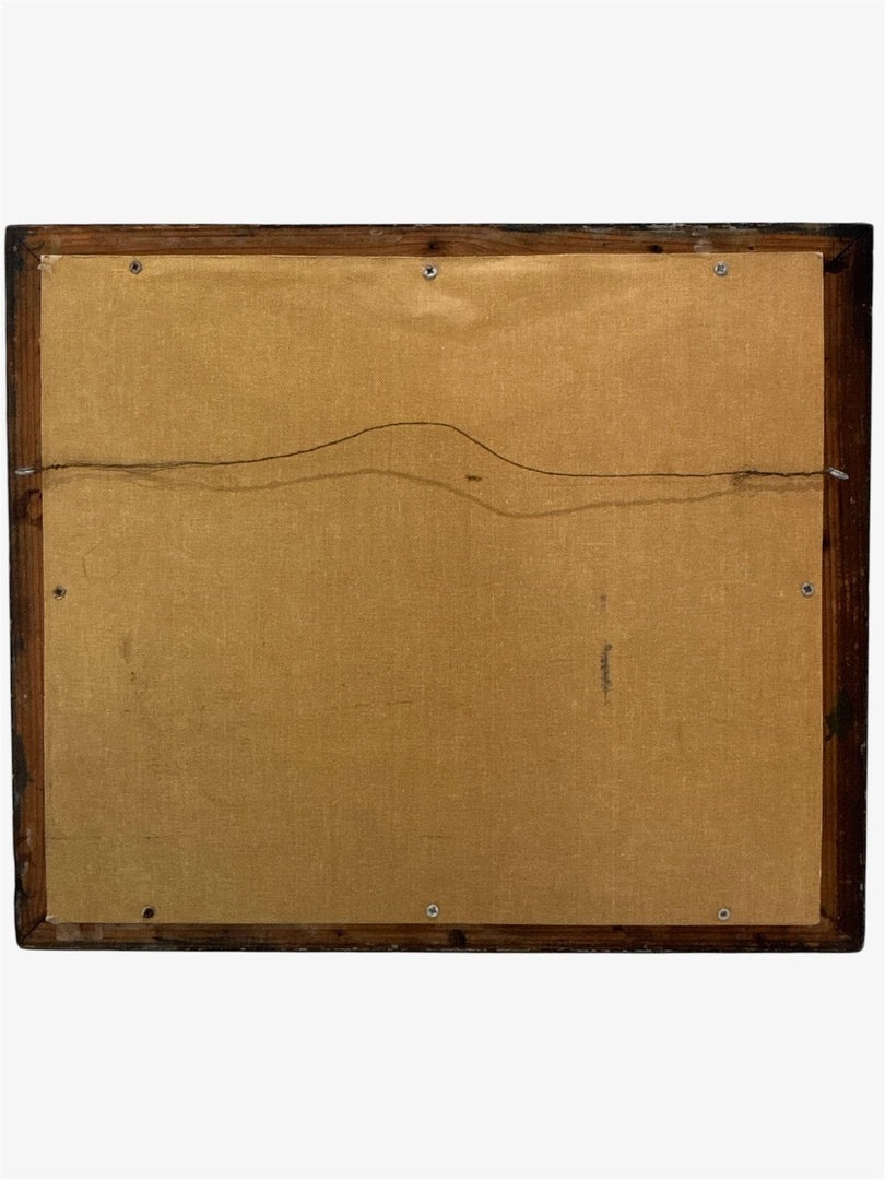 Framed Jacquard Woven Panel of the Houses of Parliament, Gilt on Black Textile