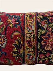 Vintage Hand-Knotted Persian Rug Cushion