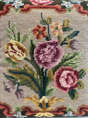 Vintage European Floral Tapestry Cushion