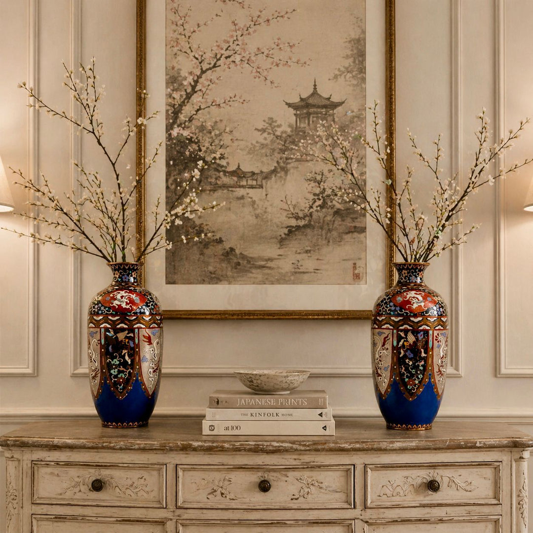 Pair of Japanese Cloisonné Vases