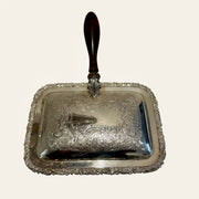 Antique Victorian Silver Plate Covered Butter Dish / Serving Dish