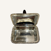 Antique Victorian Silver Plate Covered Butter Dish / Serving Dish