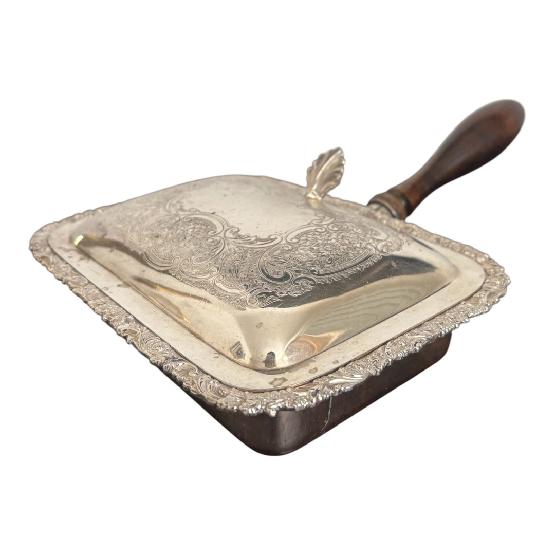 Antique Victorian Silver Plate Covered Butter Dish / Serving Dish
