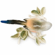 Pair Karl Ens Porcelain Long Tailed Tit Bird Wall Plaques Mid Century German Figurines