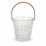 French Cut Glass Ice Bucket with Gilt Spiral Handle