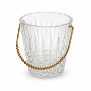 French Cut Glass Ice Bucket with Gilt Spiral Handle
