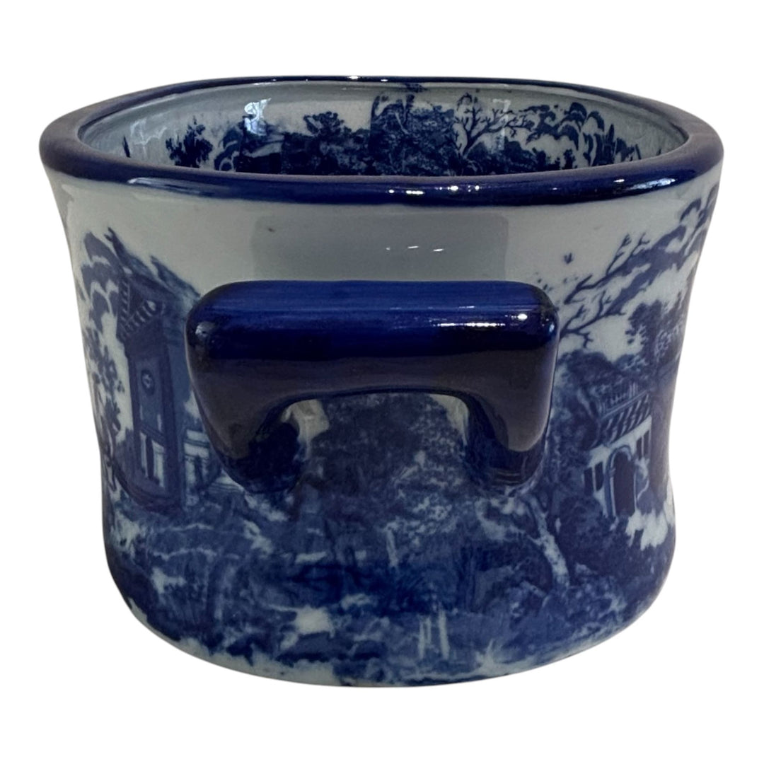 Mid 20th Century Staffordshire Style Stone China Foot Bath Blue & White