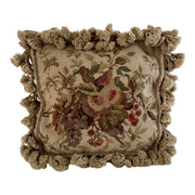 Vintage French Country Style Needlepoint Cushion with Tassel Trim (B)