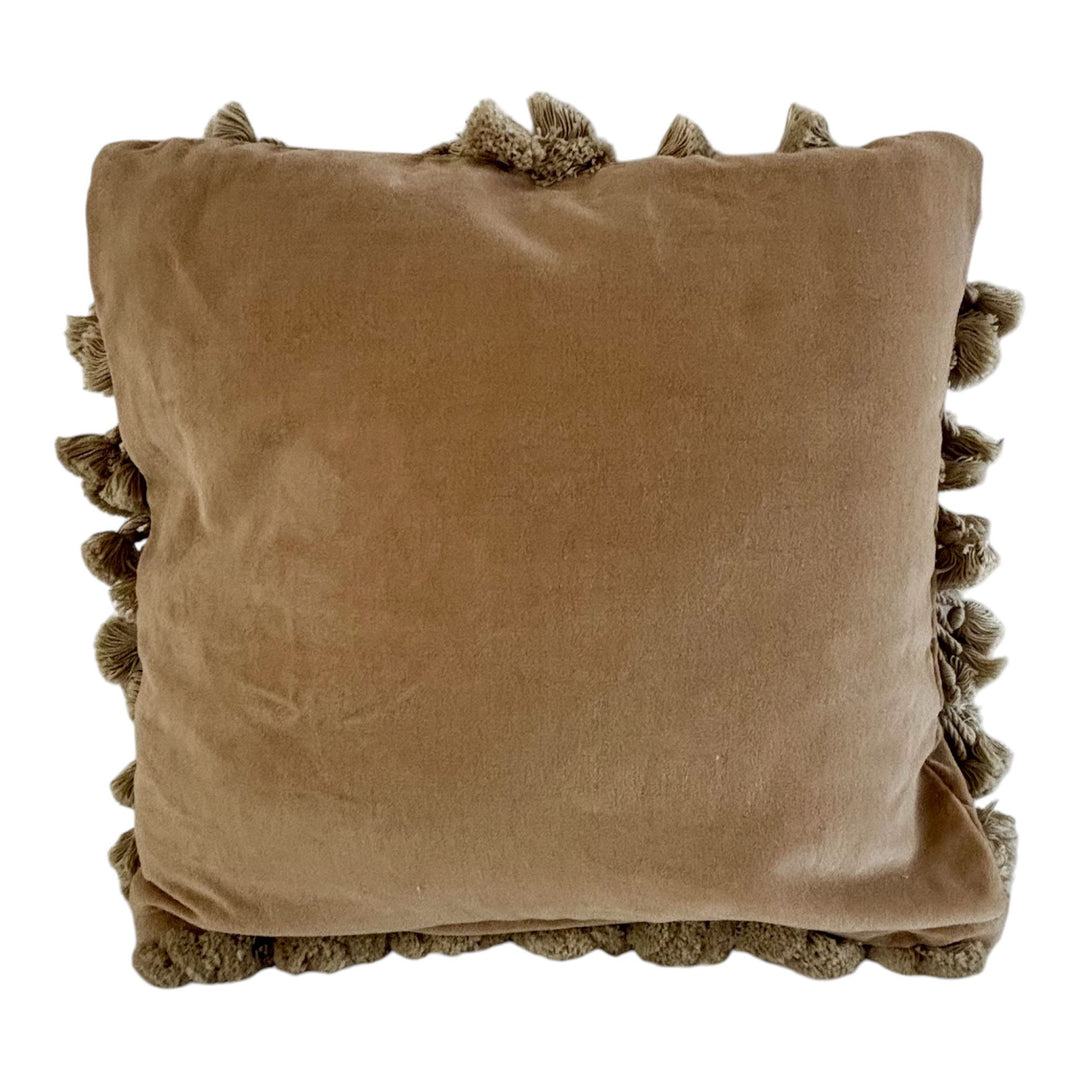 Vintage French Country Style Needlepoint Cushion with Tassel Trim (B)
