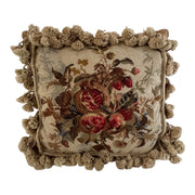 Vintage French Country Style Needlepoint Cushion with Tassel Trim (D)