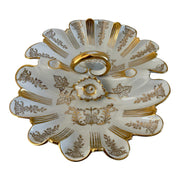 Antique German Porcelain Twin Bonbon Dish with Gilt Decoration & Handle, ELM Mark c.1900”