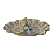 Antique German Porcelain Twin Bonbon Dish with Gilt Decoration & Handle, ELM Mark c.1900”