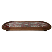 Victorian Beadwork & Needlepoint Tray by Wylie & Lochhead, Glasgow, c.1880