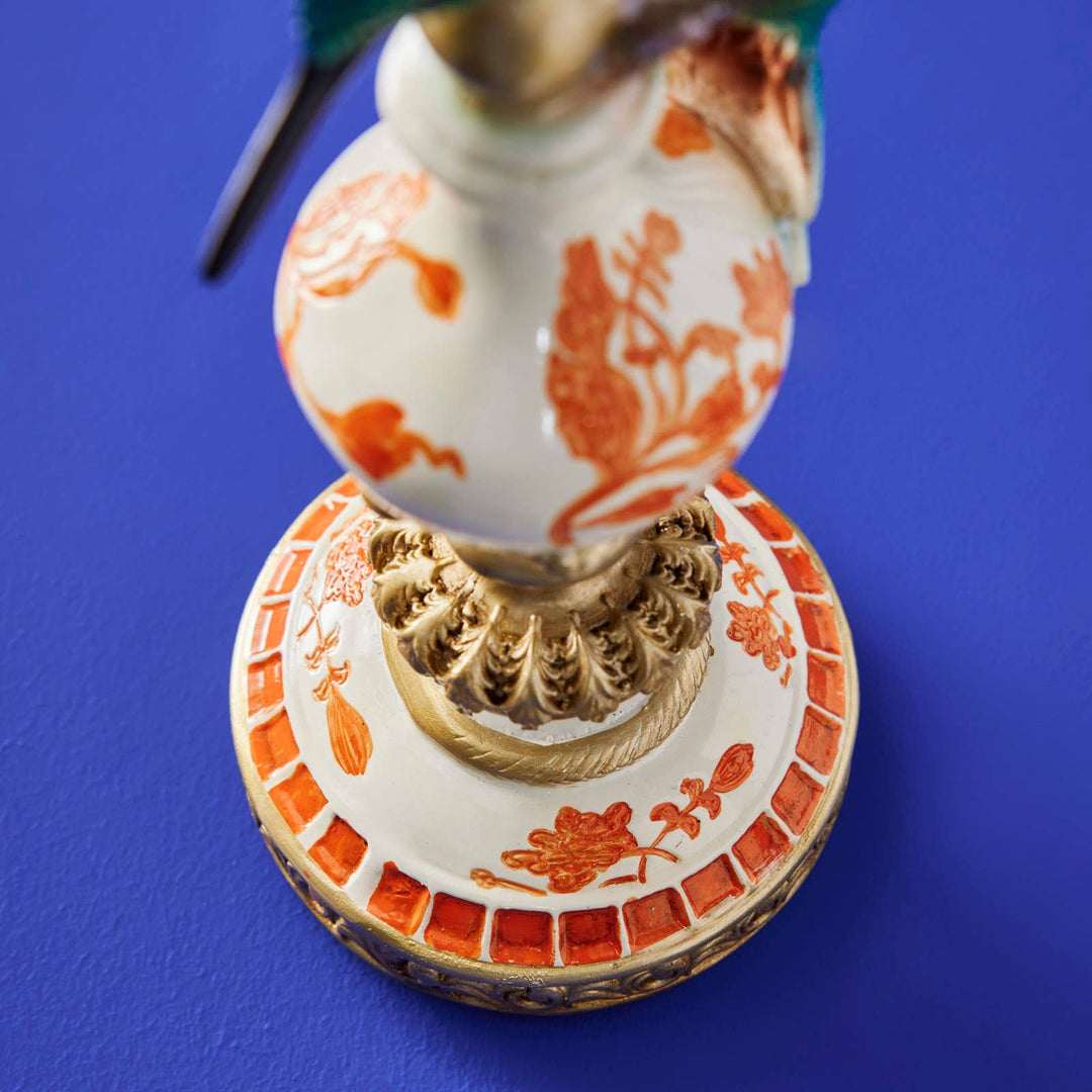 Candle Holder Hummingbird Polyresin