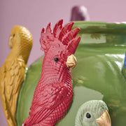 Green Vase, Parrots