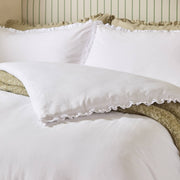 Tilly 100% Cotton Ruffle Duvet Cover Set White