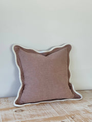 Chloe Dusty Pink Scalloped Edge Cushion