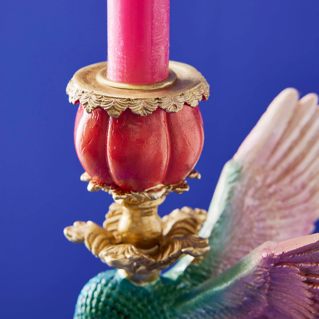 Candle Holder Hummingbird Polyresin