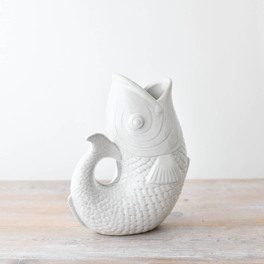 White Fish Vase / Jug